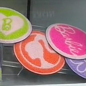 NWT Barbie Teddy Coasters, Pink, Purple, green, Orange, Coaster Set of 4